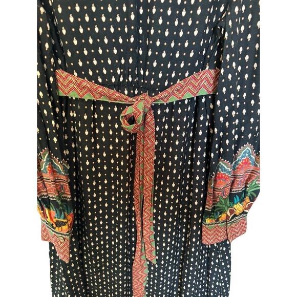 NWT Farm Rio Anthropologie Isobel Dress Tropical Long Sleeve Maxi Size XS - Picture 7 of 14